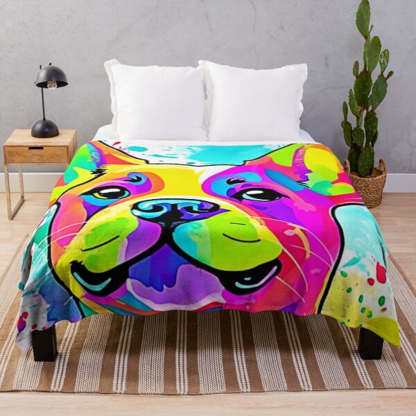 Item preview, Vibrant Frenchie Bulldog Puppy Art designed and sold by Health And Fitness Posts e-Store.