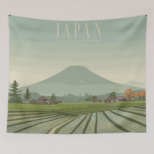 Item preview, Land of God in the Far East – Japanese Countryside Landscape designed and sold by store-wasabi.