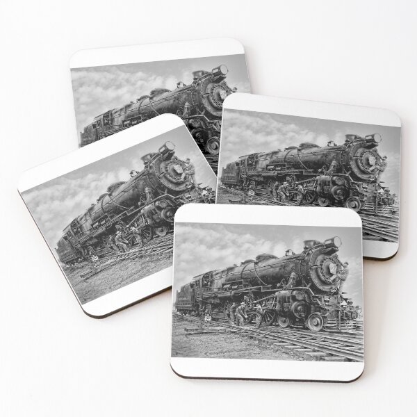 Item preview, Legend of Steam: Pennsylvania Locomotive 3863 Under Repair – Vintage Railroad Masterpiece designed and sold by Daniel Hagerman.