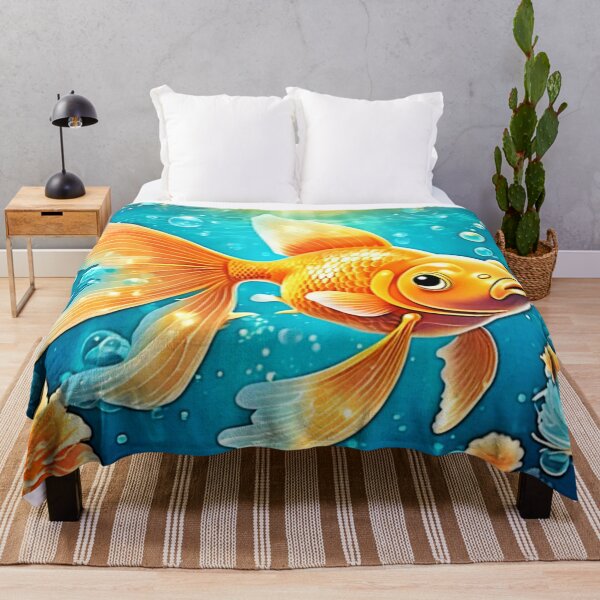 Item preview, Underwater Goldfish Art designed and sold by Health And Fitness Posts e-Store.