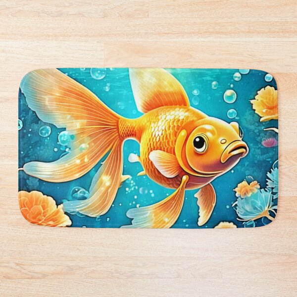 Item preview, Underwater Goldfish Art designed and sold by Health And Fitness Posts e-Store.