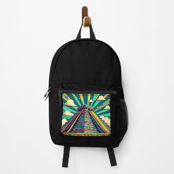 Item preview, Colorful Aztec pyramids in pop art style designed and sold by Dogandesighn.