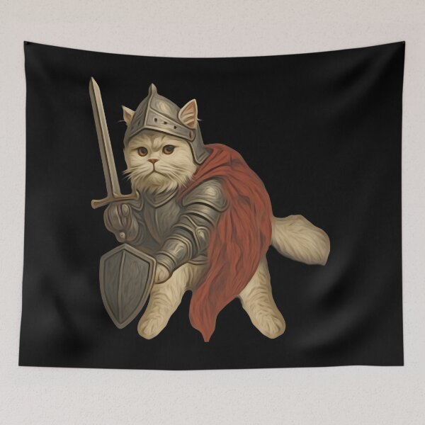Item preview, Medieval Knight Cat 1 designed and sold by Cyberomiz.