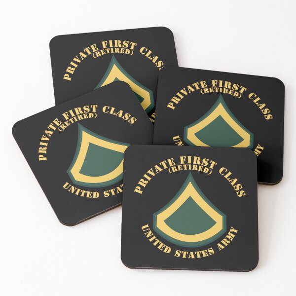 Item preview, Army - Private First Class - PFC - Retired - Flat X 300 designed and sold by Military Insignia Products.