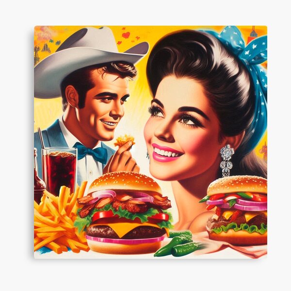 Item preview, Burger Pin-up designed and sold by PulpVintage.