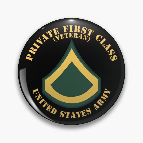 Item preview, Army - Private First Class - PFC - Veteran - Flat X 300 designed and sold by Military Insignia Products.
