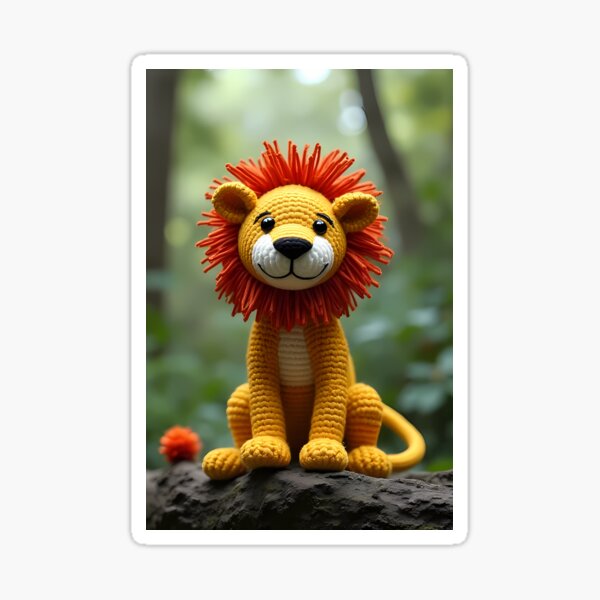 Item preview, Crocheted lion designed and sold by Mianku.