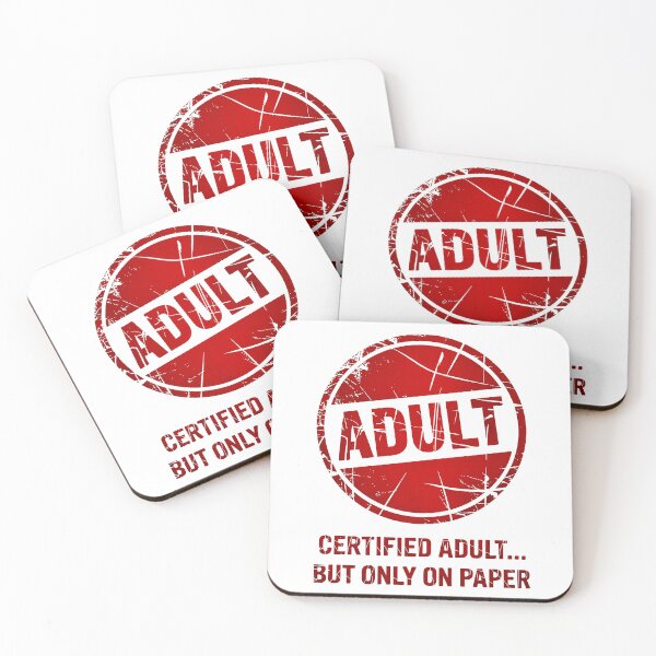 Item preview, Certified Adult But Only On Paper Funny Vintage designed and sold by Amanda's Factory.