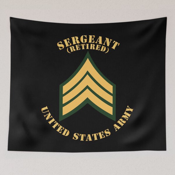 Artikelvorschau, Armee - Sergeant - SGT - Im Ruhestand - Flat X 300 entworfen und verkauft von Military Insignia Products.