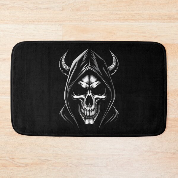 Item preview, NAVIN Hooded Skull Logo – Black & White Vector with Calligraphy and Paint Splashes designed and sold by StooreYs.