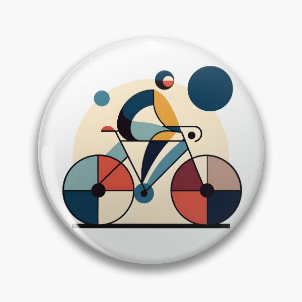 Item preview, Geometric Circle Abstract Colorful bicycle art. Bauhaus inpired.  designed and sold by Pedal Canvas.