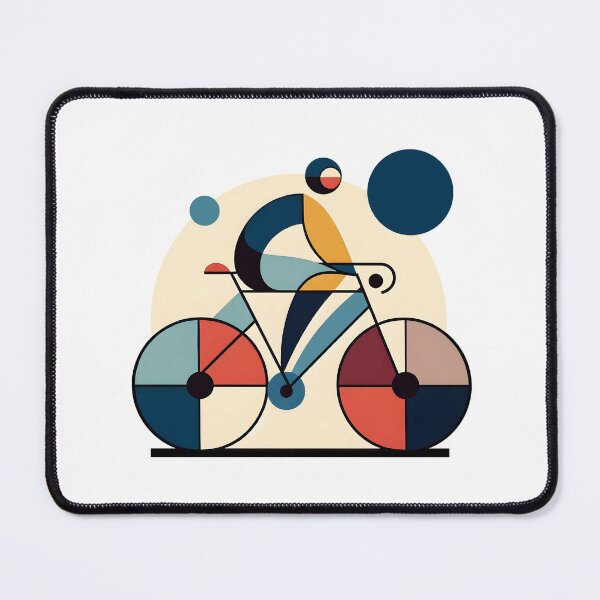 Item preview, Geometric Circle Abstract Colorful bicycle art. Bauhaus inpired. designed and sold by Pedal Canvas.