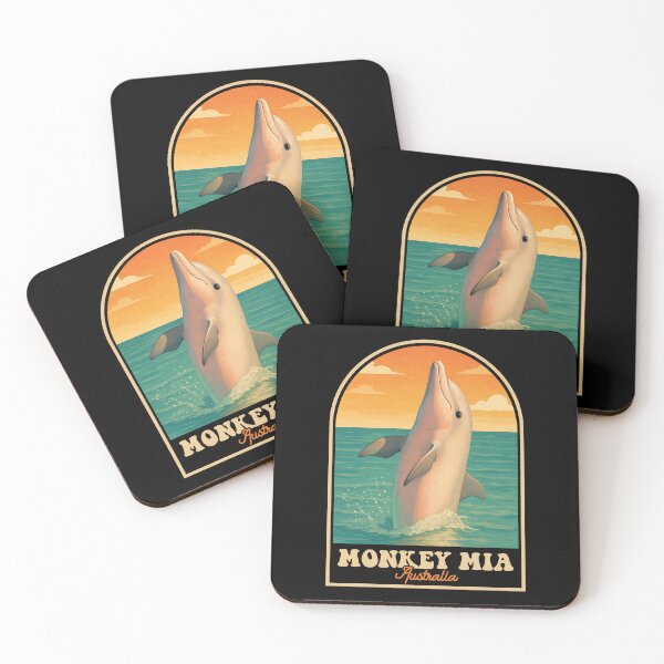 Item preview, Monkey Mia Dolphin – Vintage Australia Wildlife Travel Art designed and sold by JackCurtis1991.