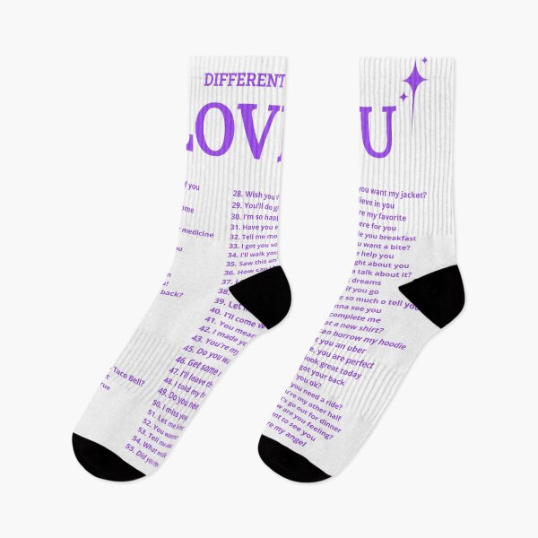 Item preview,  Different ways to say I LOVE YOU PURPLE - PRINT ON BACK designed and sold by Josan Designs.