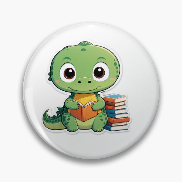 Item preview, Alligator with books for book lover, reader, teacher librarian designed and sold by AnimalMenagerie.