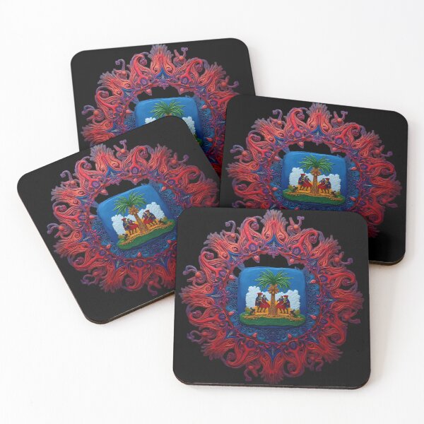 Item preview, haitian design in flag colors designed and sold by seahorse crossing.