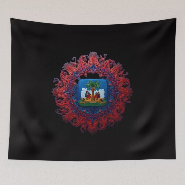 Item preview, haitian design in flag colors designed and sold by seahorse crossing.