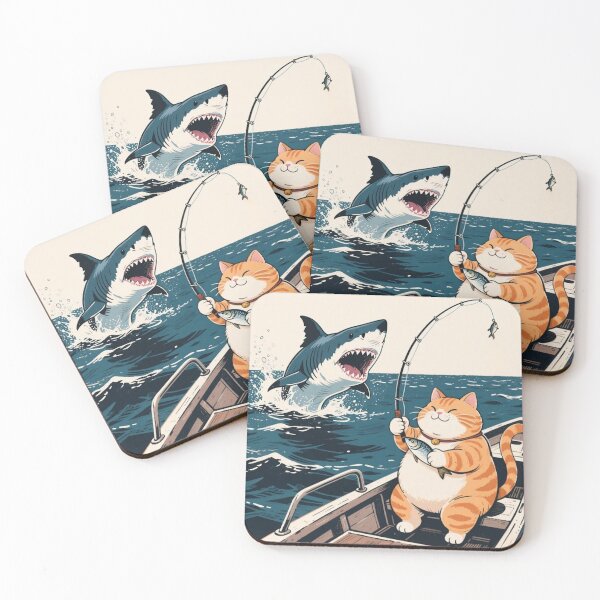 Item preview, fishing kitty designed and sold by artsmeow.