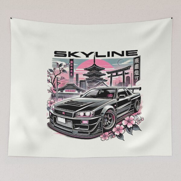 Item preview, Black R34 GT-R Skyline  designed and sold by TheArtOfCar.