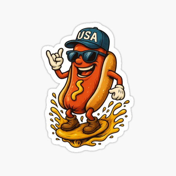 Item preview, USA. Hot dog designed and sold by Pshemo_ComArt.