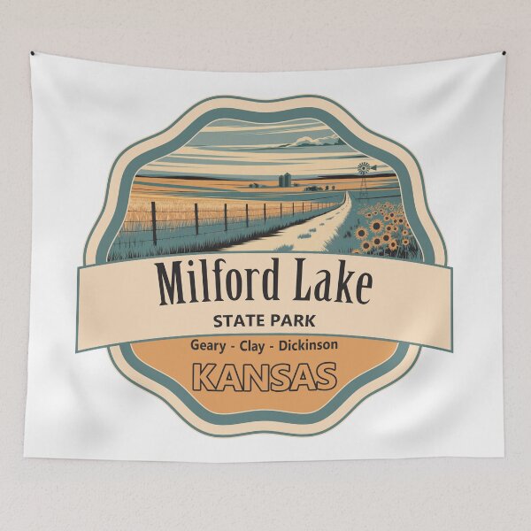 Item preview, Milford Lake, Geary - Clay - Dickinson, Kansas designed and sold by Wanderful-roads.