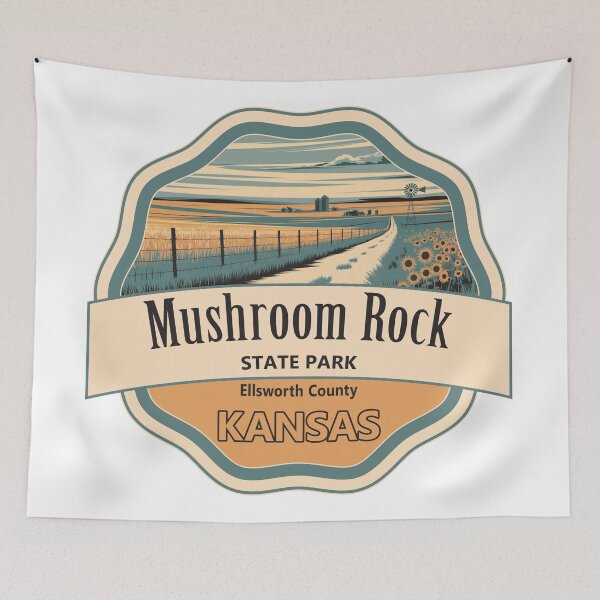 Item preview, Mushroom Rock State Park, Ellsworth County, Kansas designed and sold by Wanderful-roads.