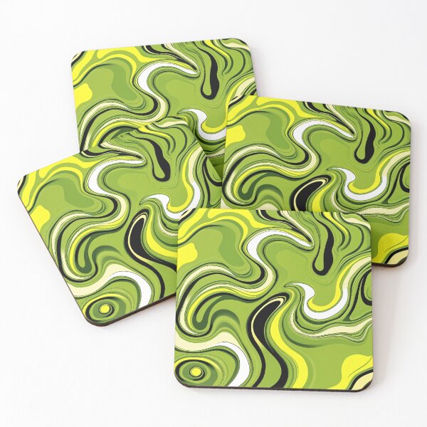 Item preview, Green Retro swirl pattern designed and sold by RishabhArts1.