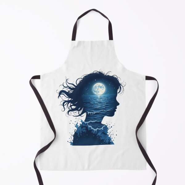 Item preview, moonlight Ocean Waves Silhouette - Human and Nature Harmony designed and sold by latelierdechris.