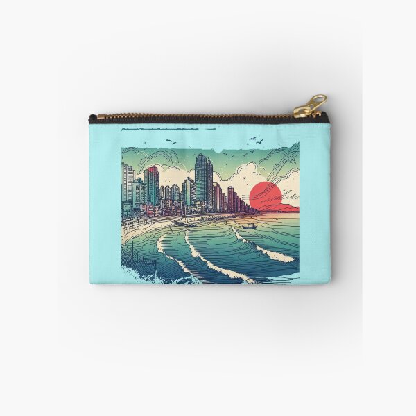 Item preview,  Minimalist Haeundae South Korea Watercolor Cityscape Sketch ,  designed and sold by PaintMeWorld.
