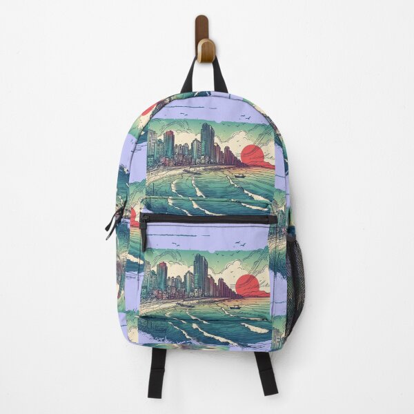 Item preview, Minimalist Haeundae South Korea Watercolor Cityscape Sketch , designed and sold by PaintMeWorld.