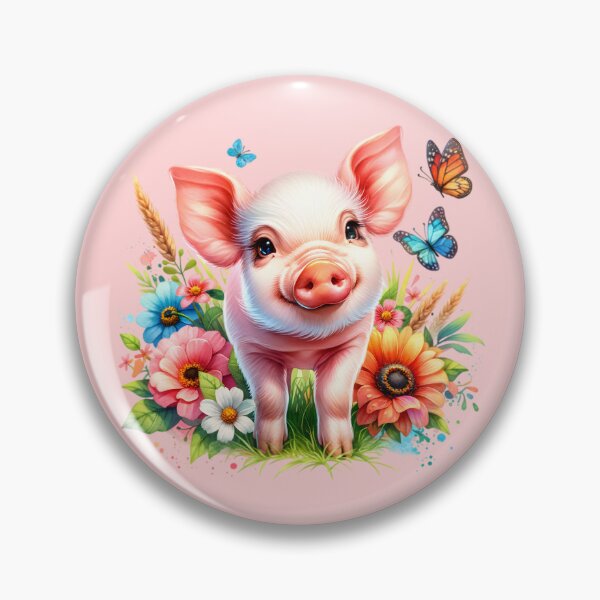 Item preview, Pigs, cute pigs, floral pigs designed and sold by LissethsWorld.