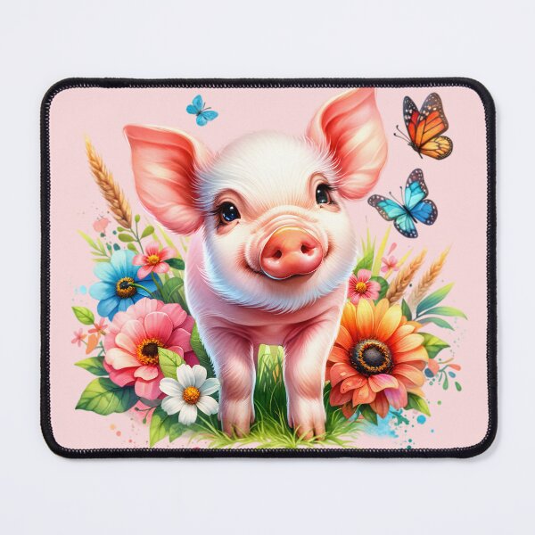Item preview, Pigs, cute pigs, floral pigs designed and sold by LissethsWorld.