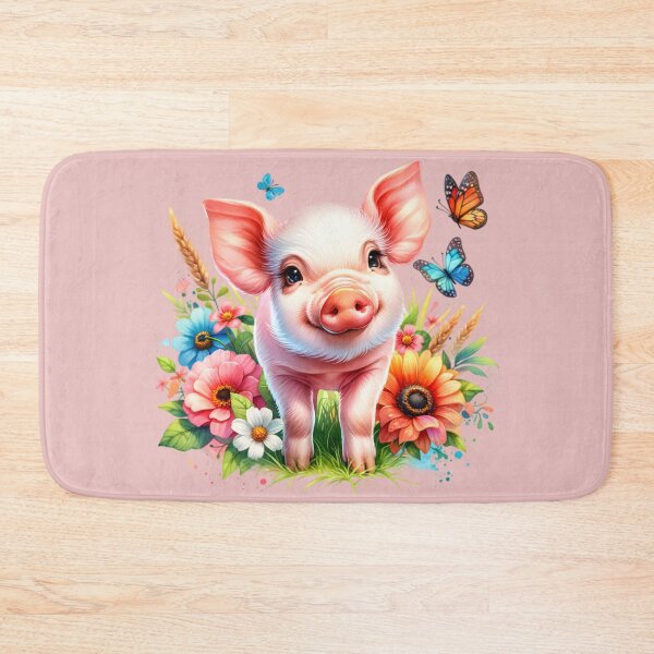 Item preview, Pigs, cute pigs, floral pigs designed and sold by LissethsWorld.