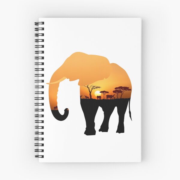 Item preview, Majestic Elephant Silhouette - African Sunset Design designed and sold by latelierdechris.