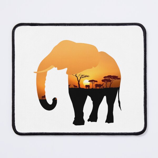 Item preview, Majestic Elephant Silhouette - African Sunset Design designed and sold by latelierdechris.
