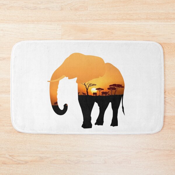 Item preview, Majestic Elephant Silhouette - African Sunset Design designed and sold by latelierdechris.