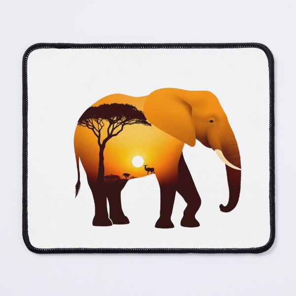 Item preview, Serengeti Elephant Silhouette - Wildlife Sunset Scene designed and sold by latelierdechris.