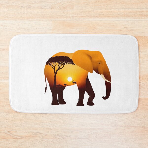 Item preview, Serengeti Elephant Silhouette - Wildlife Sunset Scene designed and sold by latelierdechris.