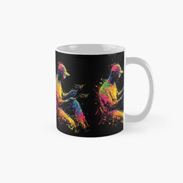 Item preview, Stylized FPV Drone Racer Amid Explosive Colors designed and sold by Piotrek0001.