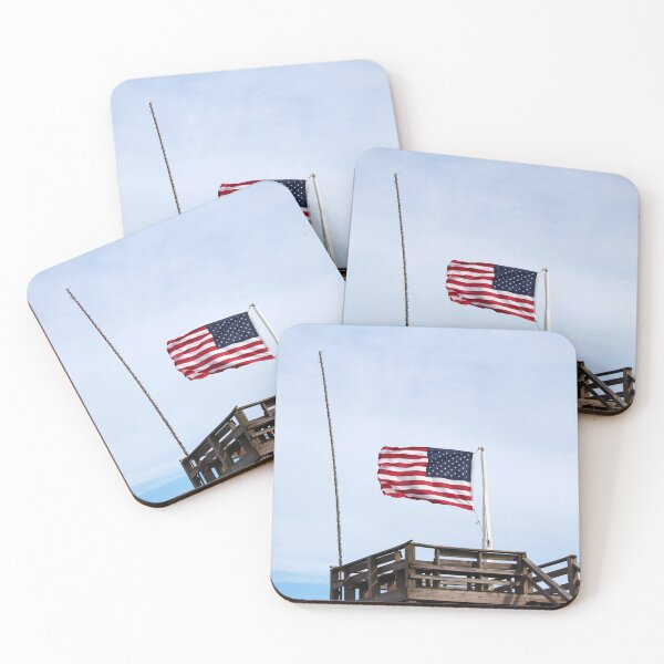 Item preview, American Flag On Beach Deck designed and sold by Cynthia48.