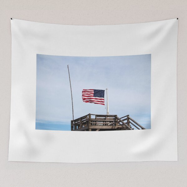 Item preview, American Flag On Beach Deck designed and sold by Cynthia48.