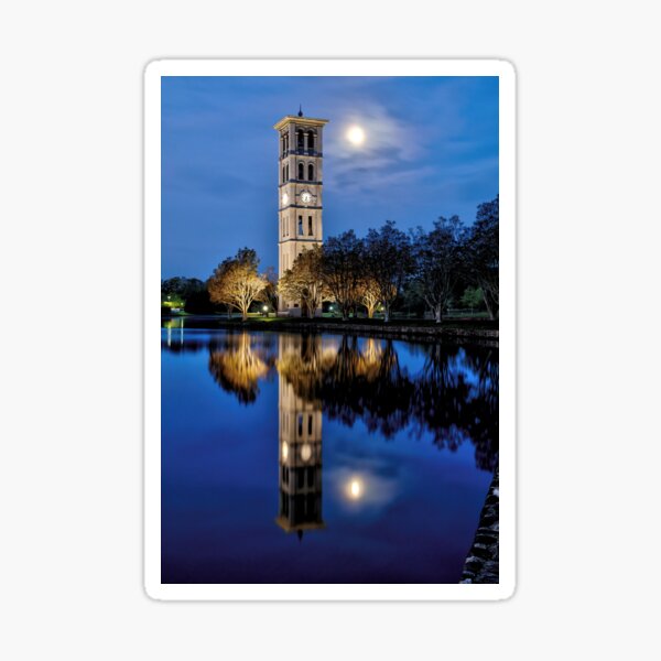 Item preview, Furman University Bell Clock Tower and The Clouded Moon designed and sold by CarolRMontoya.