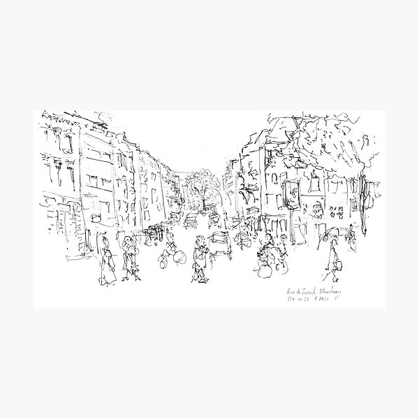 Item preview, Street scene in Strasbourg, Alsace designed and sold by FredericBach.