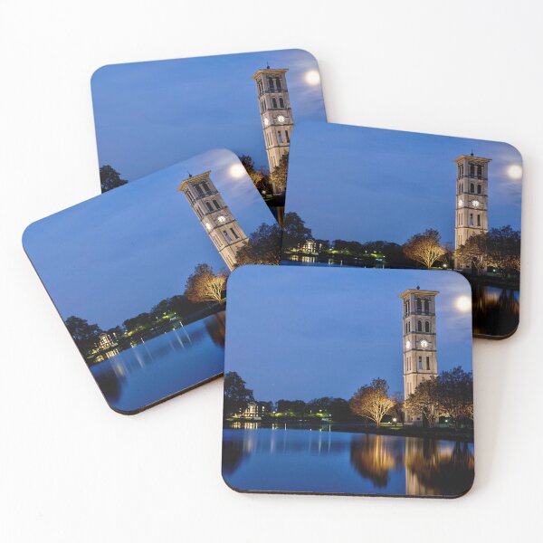 Item preview, Furman University Bell Clock Tower and The Clouded Moon II designed and sold by CarolRMontoya.