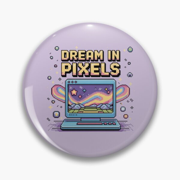 Item preview, Dream in Pixels - Y2K Aesthetic Pixel Art T-Shirt designed and sold by planwdw.