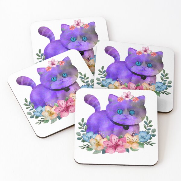 Item preview, Cat, Cute Cat, Floral Cat, Lover Cat designed and sold by LissethsWorld.