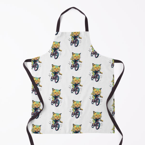 Item preview, "Cat Riding a Bicycle" Men's T-Shirt – Fun Kitten Wheelie Graphic & Eco-Friendly Fashion designed and sold by Colorful-Garden.