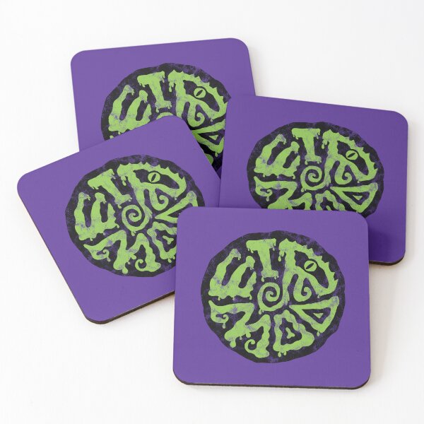 Item preview, WEIRDO Monster Slime Lettering – Distressed Circular Design | Lime Green, Black, Violet designed and sold by testvvave.