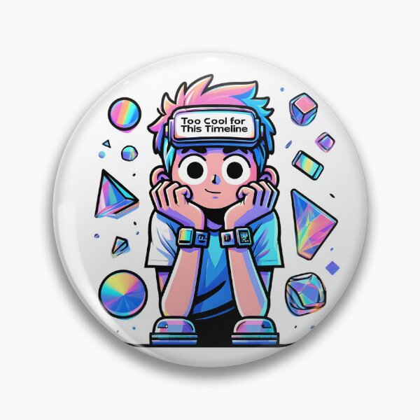 Item preview, Too Cool for This Timeline T-Shirt - Retro-Futuristic Kid Design designed and sold by AnnDesignStudio.