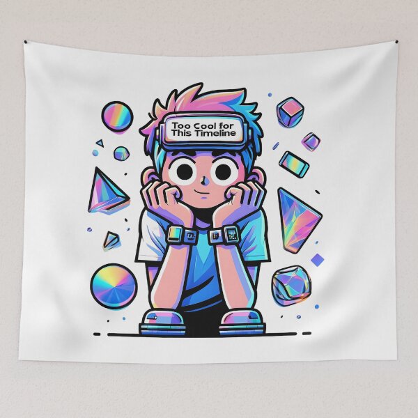 Item preview, Too Cool for This Timeline T-Shirt - Retro-Futuristic Kid Design designed and sold by AnnDesignStudio.